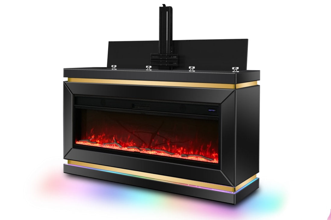 A93 A94 TV STAND W/FIREPLACE - Media Console with Electric Fireplace Insert