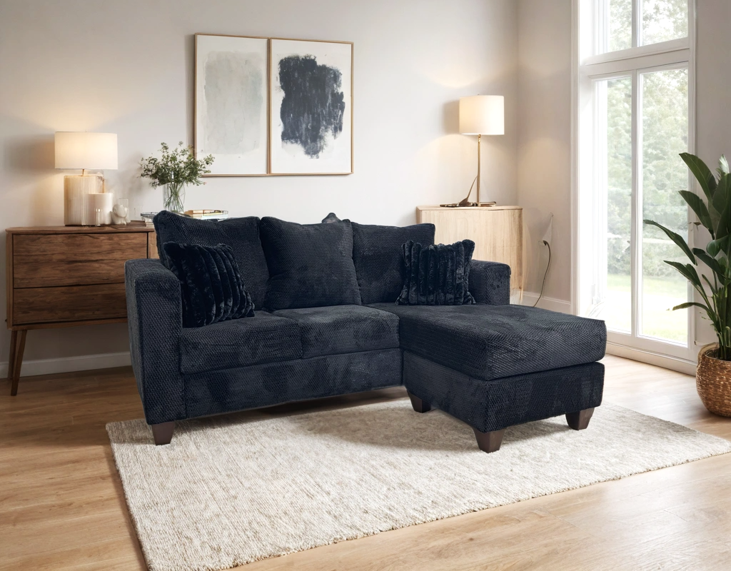 100-Black - Reversible Sectional **NEW ARRIVAL**