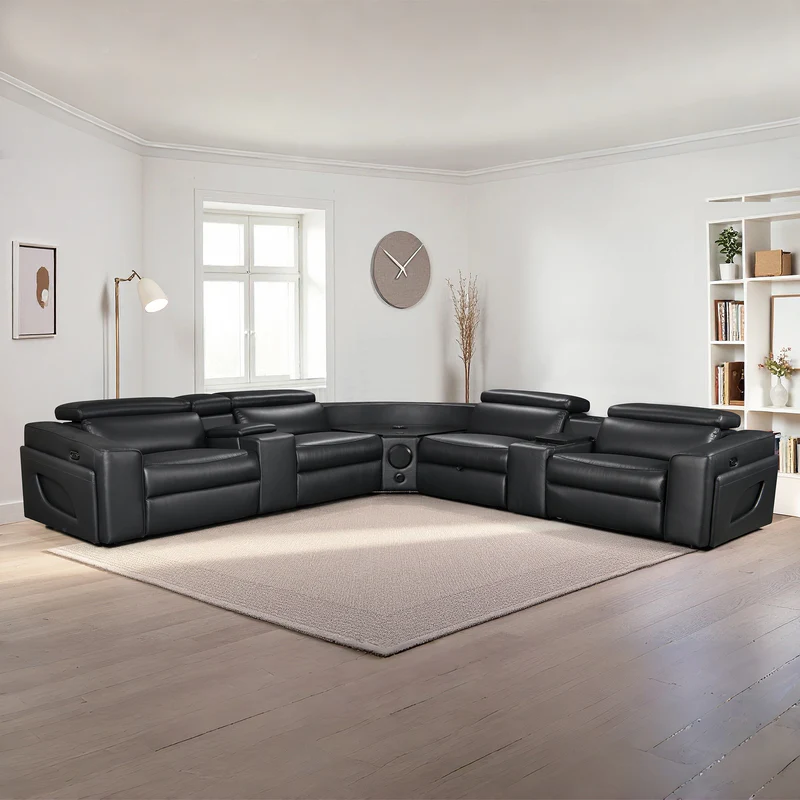 MC3028A Smart Reclining Sectional Sofa with Fridge, Bluetooth Speaker & Wireless Charging