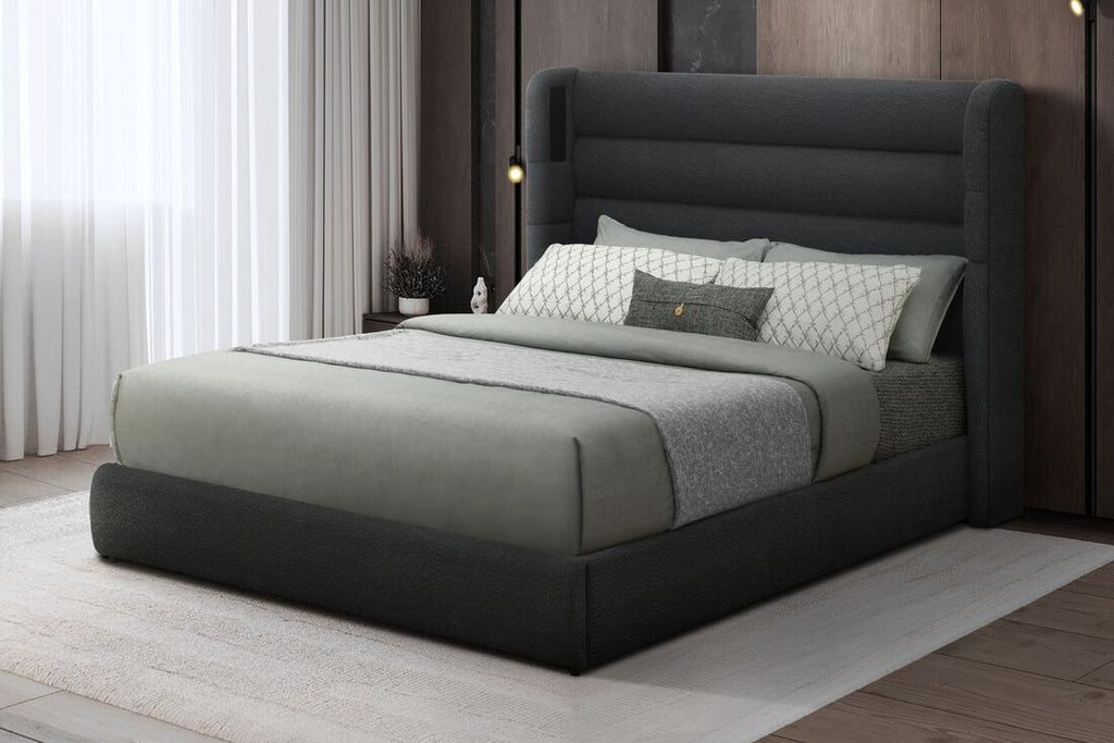 Hero Black Platform Bed (w/ Bluetooth Speaker) - Queen, King **NEW ARRIVAL**