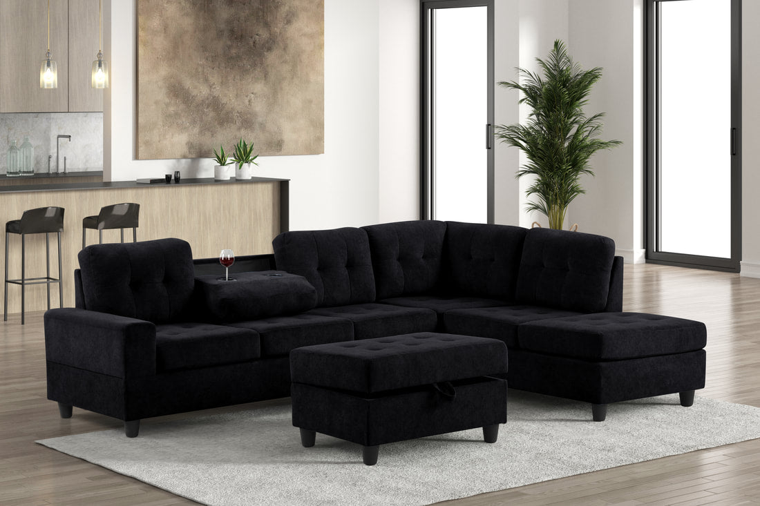 40Heights Reversible Sectional + Ottoman