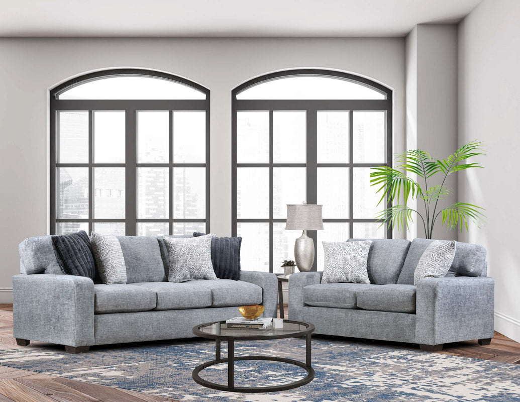 Downy Gray Sofa & Loveseat