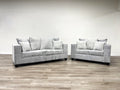 410-2PC-GRAY Sofa and Loveseat Set)