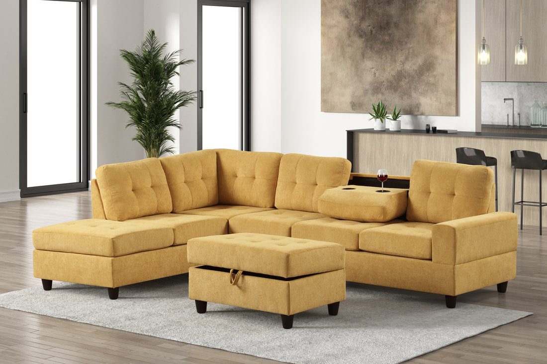 47Heights Reversible Sectional + Ottoman