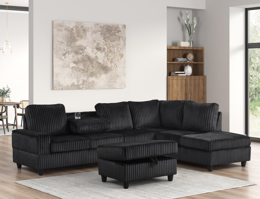 48Heights Reversible Sectional + Ottoman
