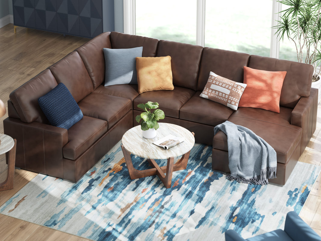 Ashley 485-04 - Top Grain Leather Sectional **NEW ARRIVAL**