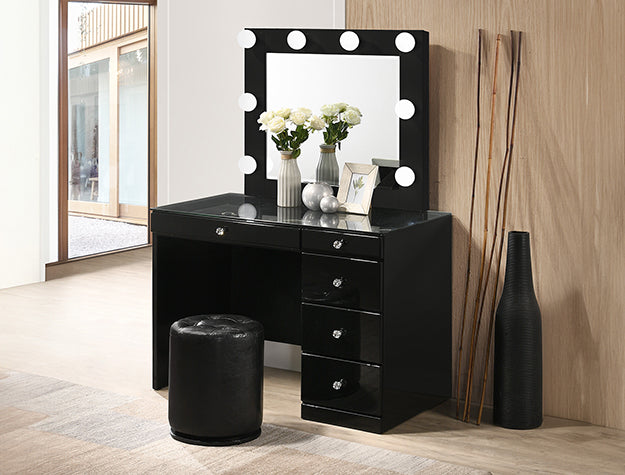 B4851BK-4852-11 MORGAN/LUXO VANITY BLACK
