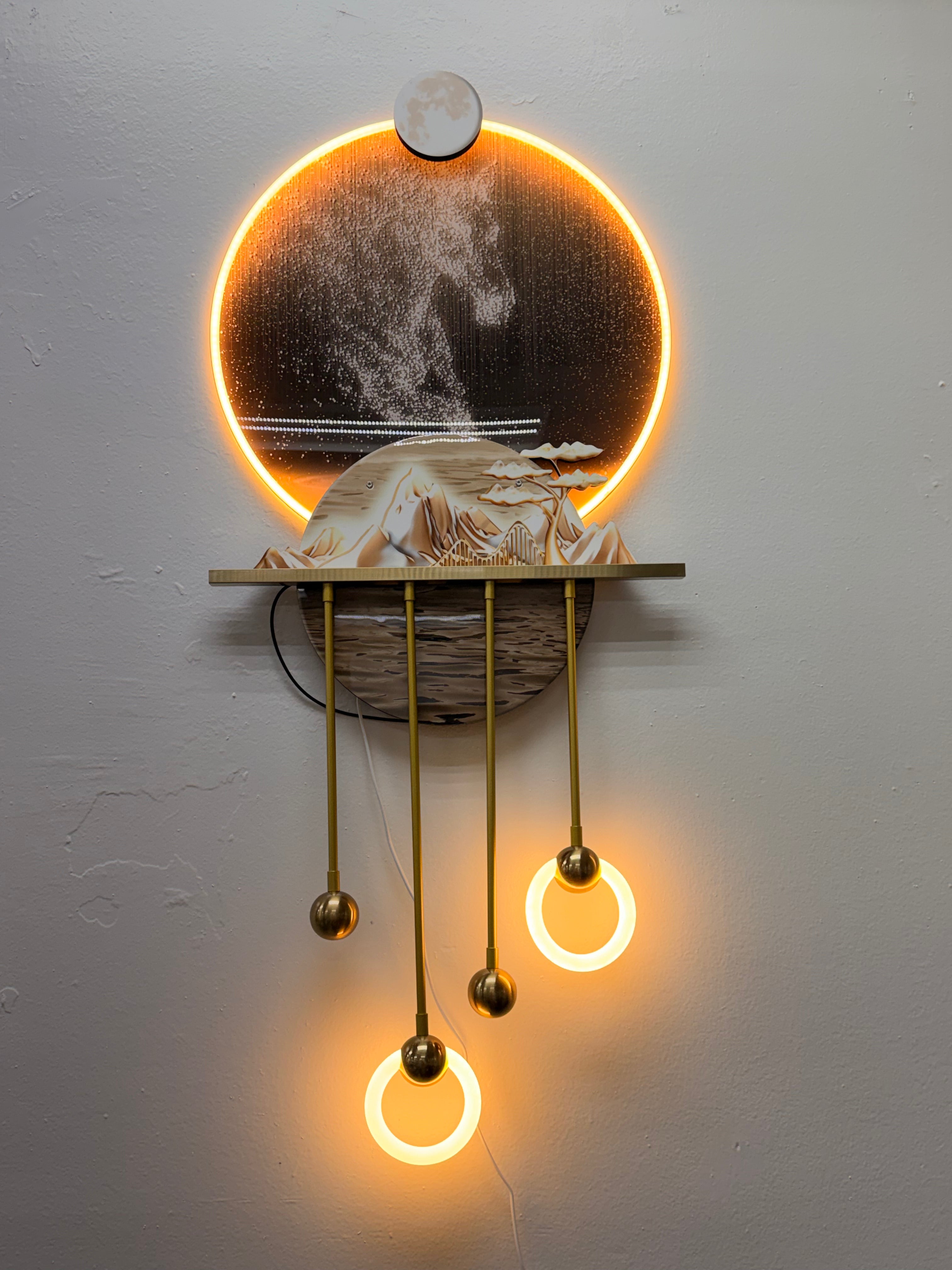 LED+Methal+ LampDecorative Painting UV Cutting Chrystal