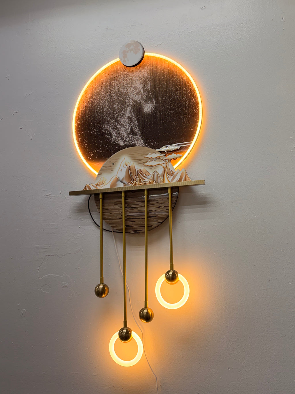 LED+Methal+ LampDecorative Painting UV Cutting Chrystal