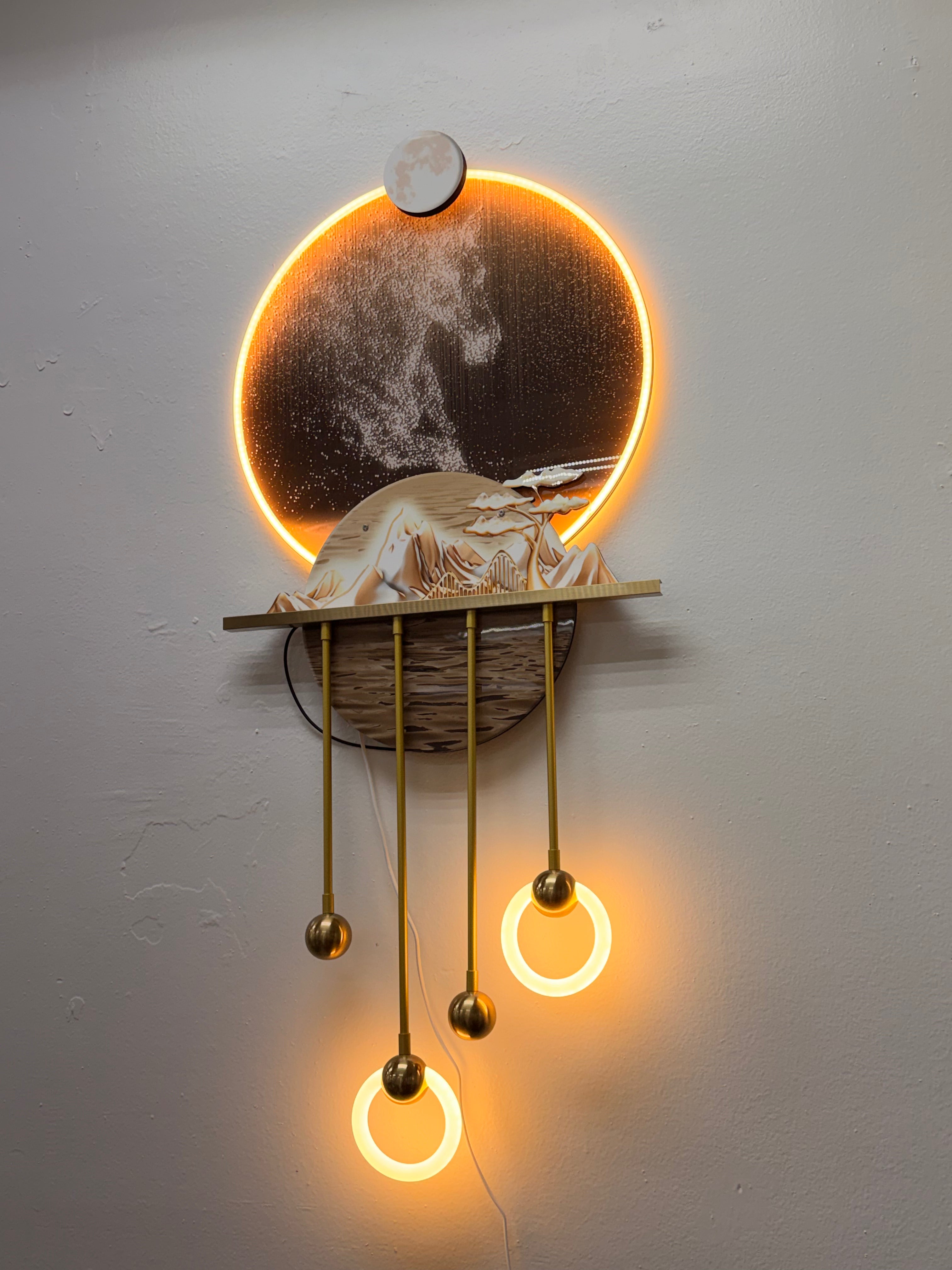 LED+Methal+ LampDecorative Painting UV Cutting Chrystal