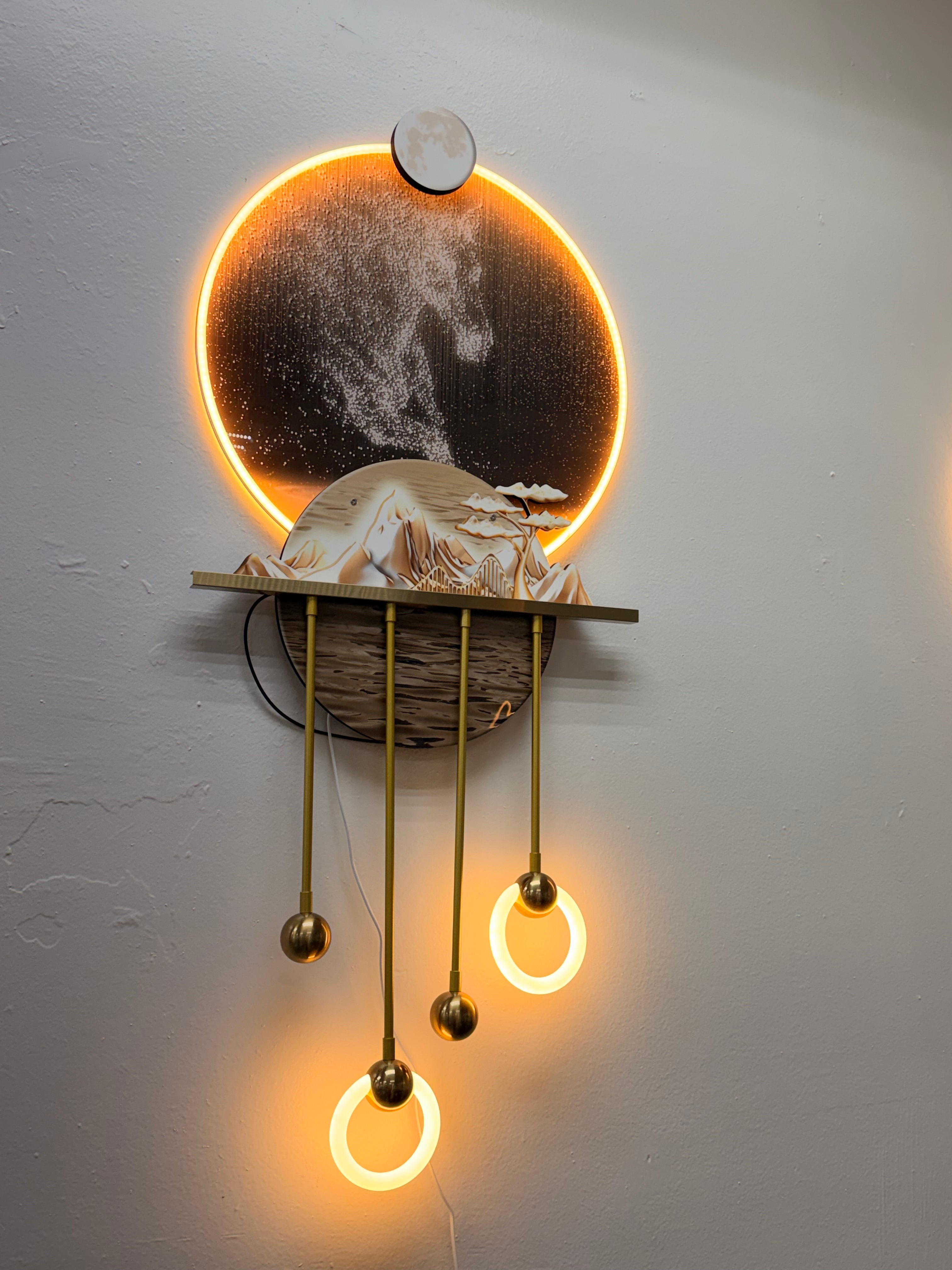 LED+Methal+ LampDecorative Painting UV Cutting Chrystal