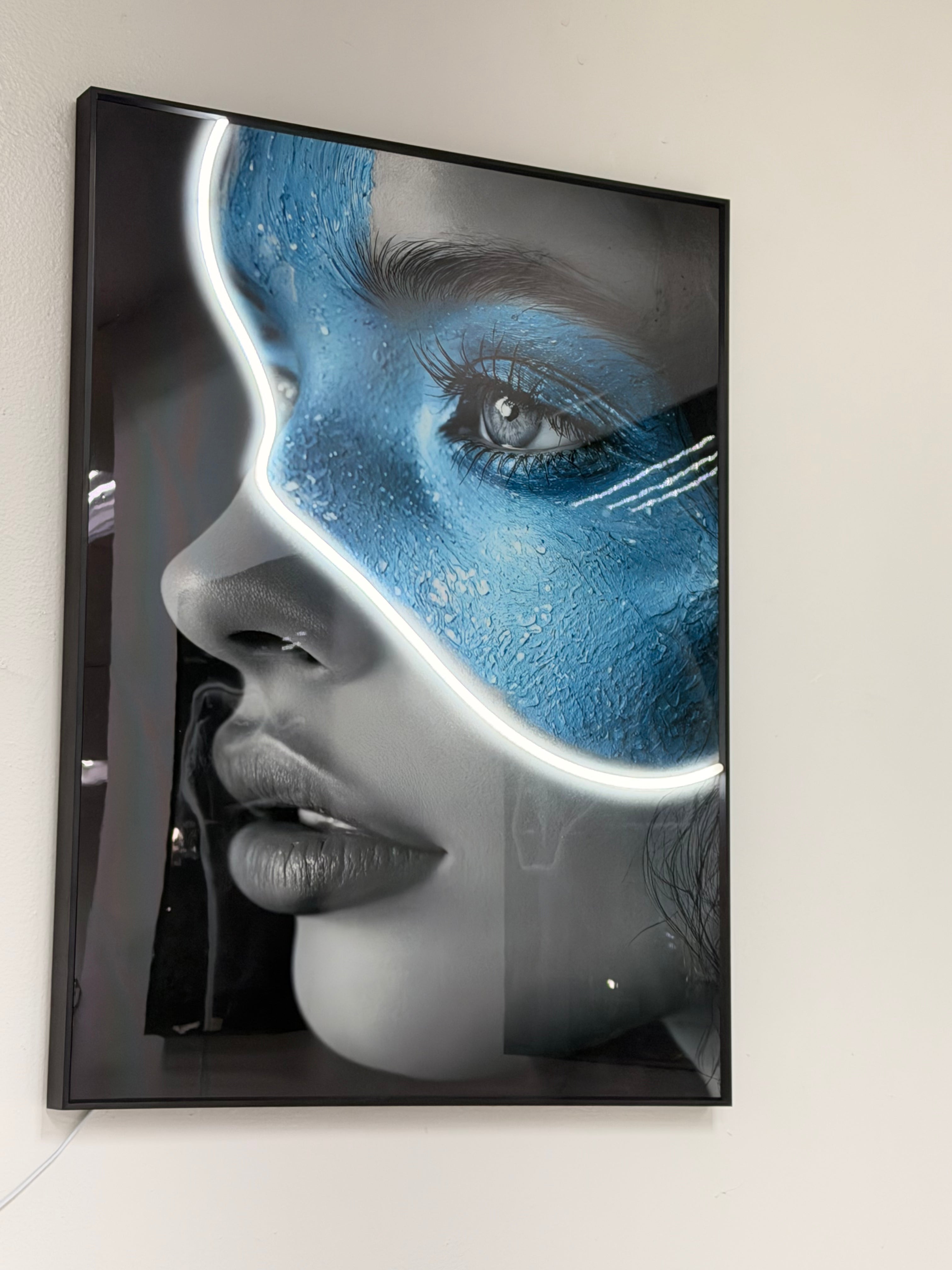 Led Wall Art Decorative Painting Al Frame Black Chrystal Surface