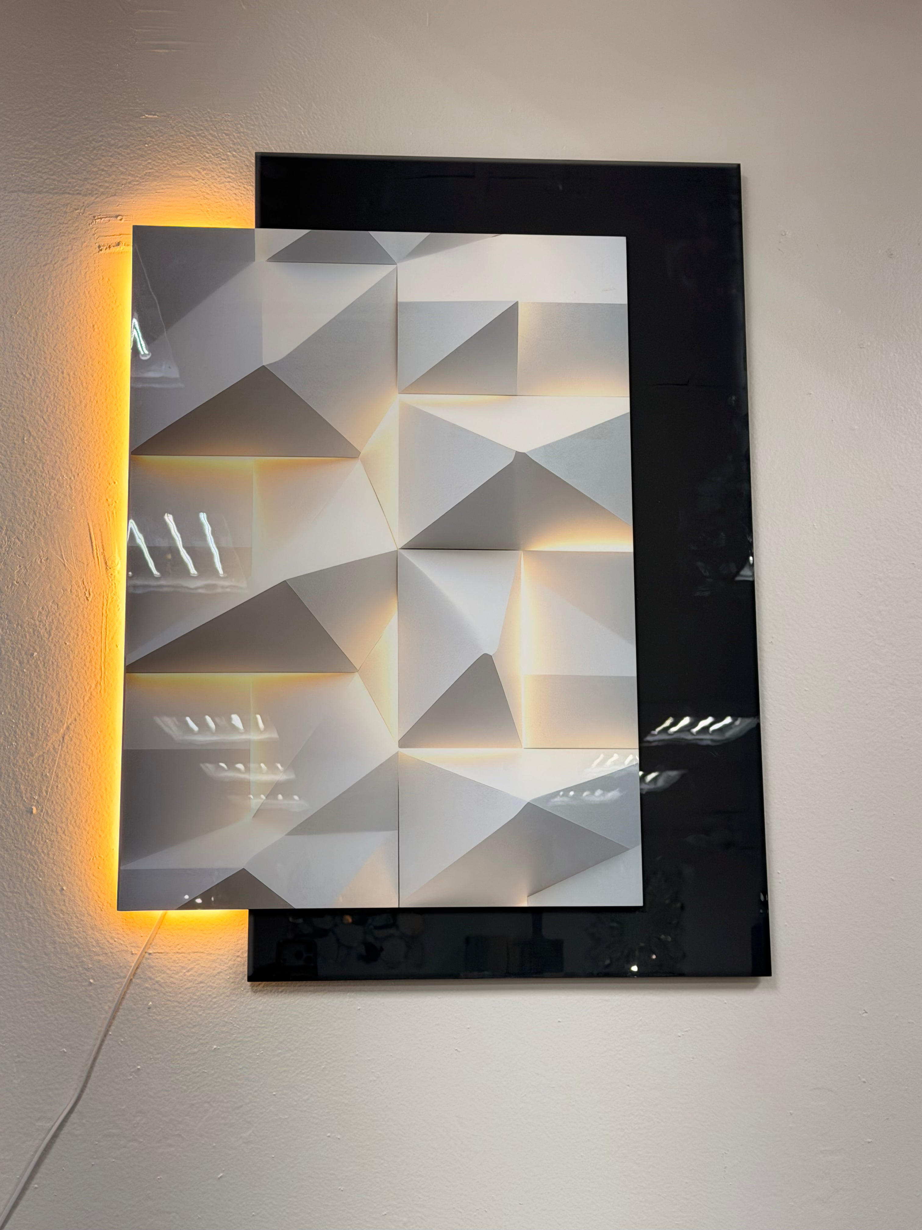 Led Wall Art Decorative Painting Double Layer Chrystal