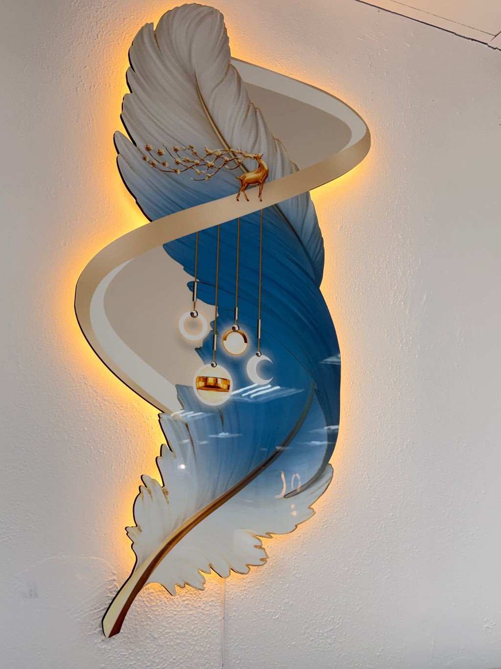 Led Wall Art Decorative Painting Cutting Chrystal