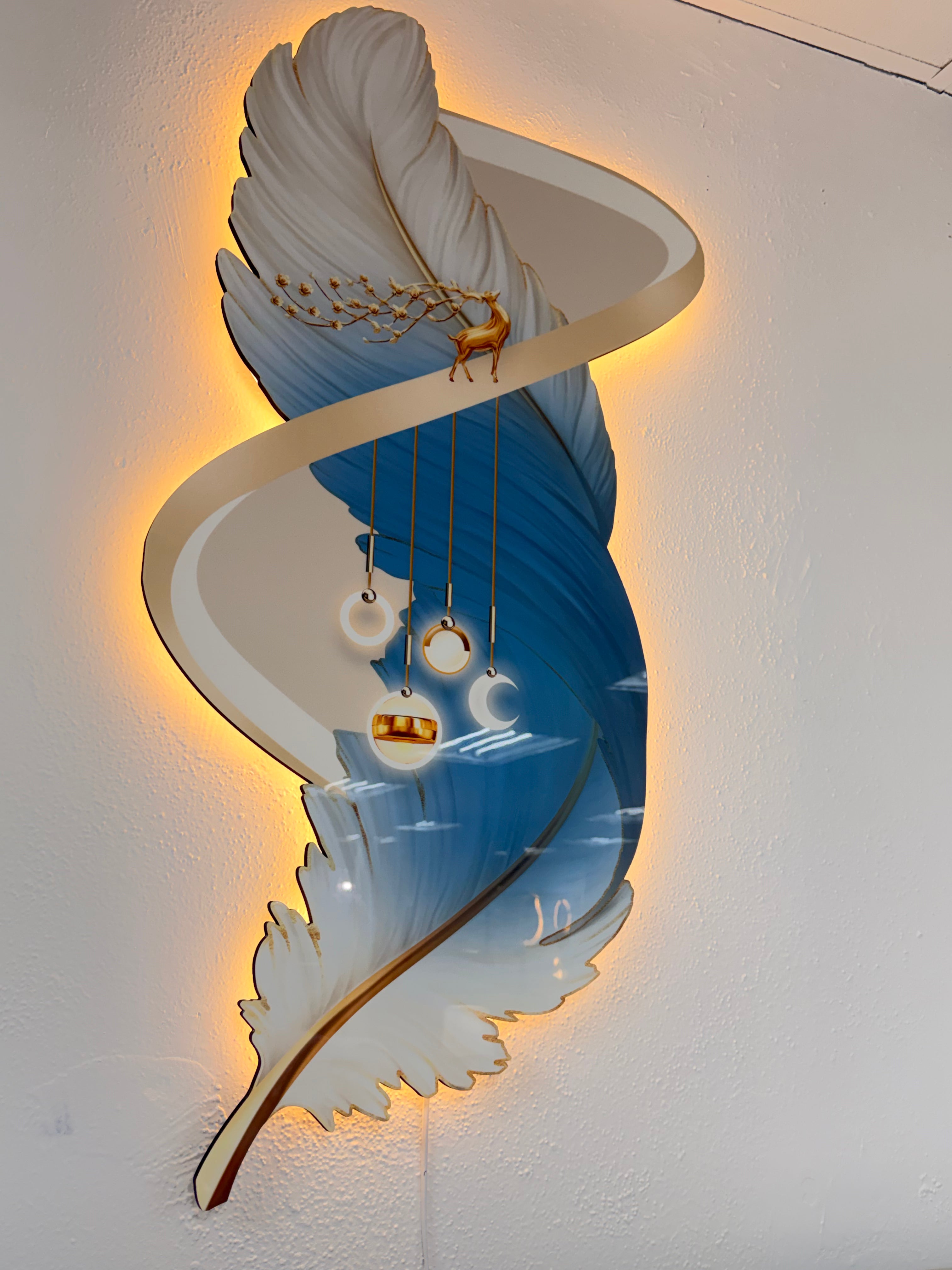 Led Wall Art Decorative Painting Cutting Chrystal