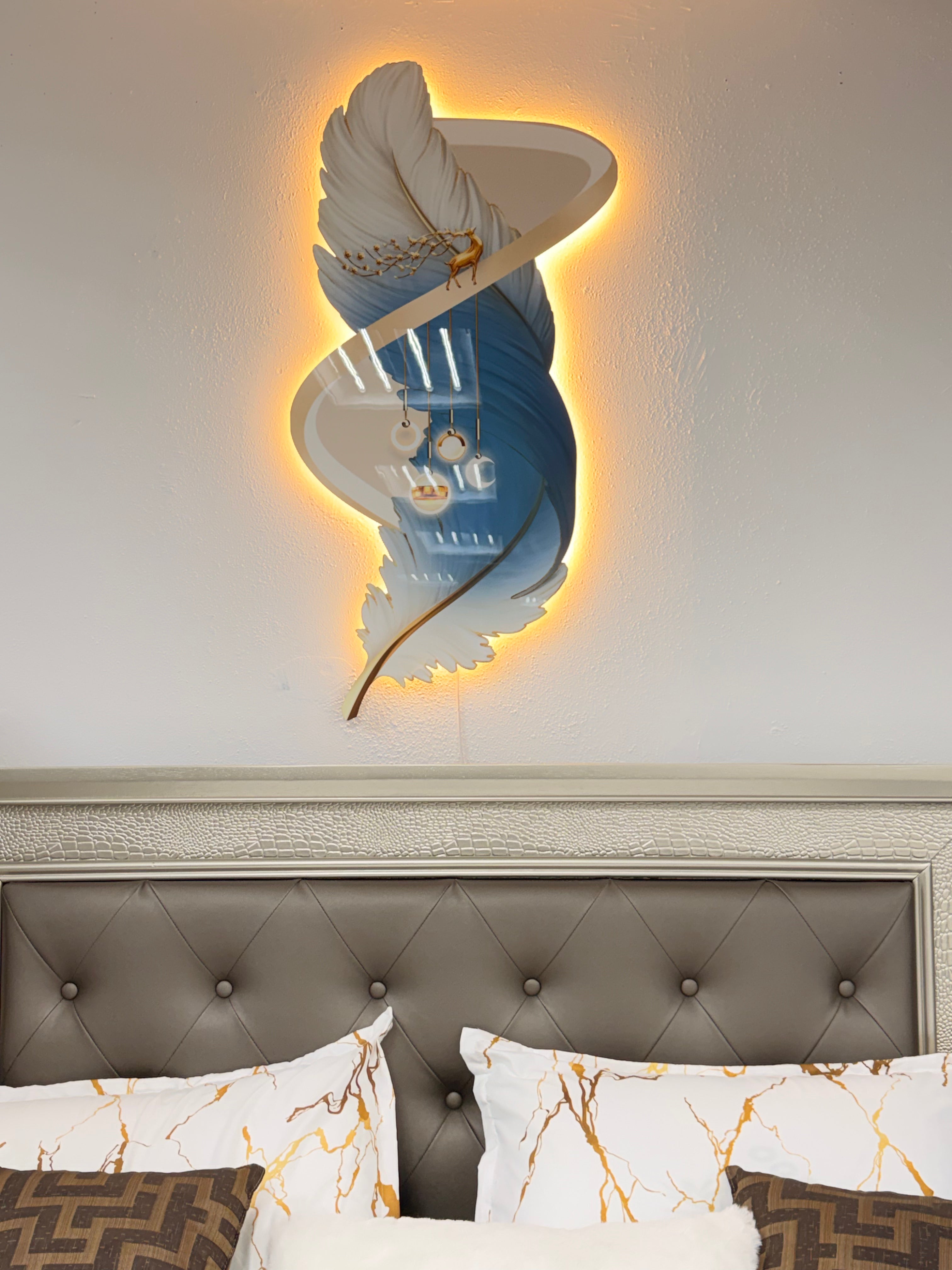 Led Wall Art Decorative Painting Cutting Chrystal