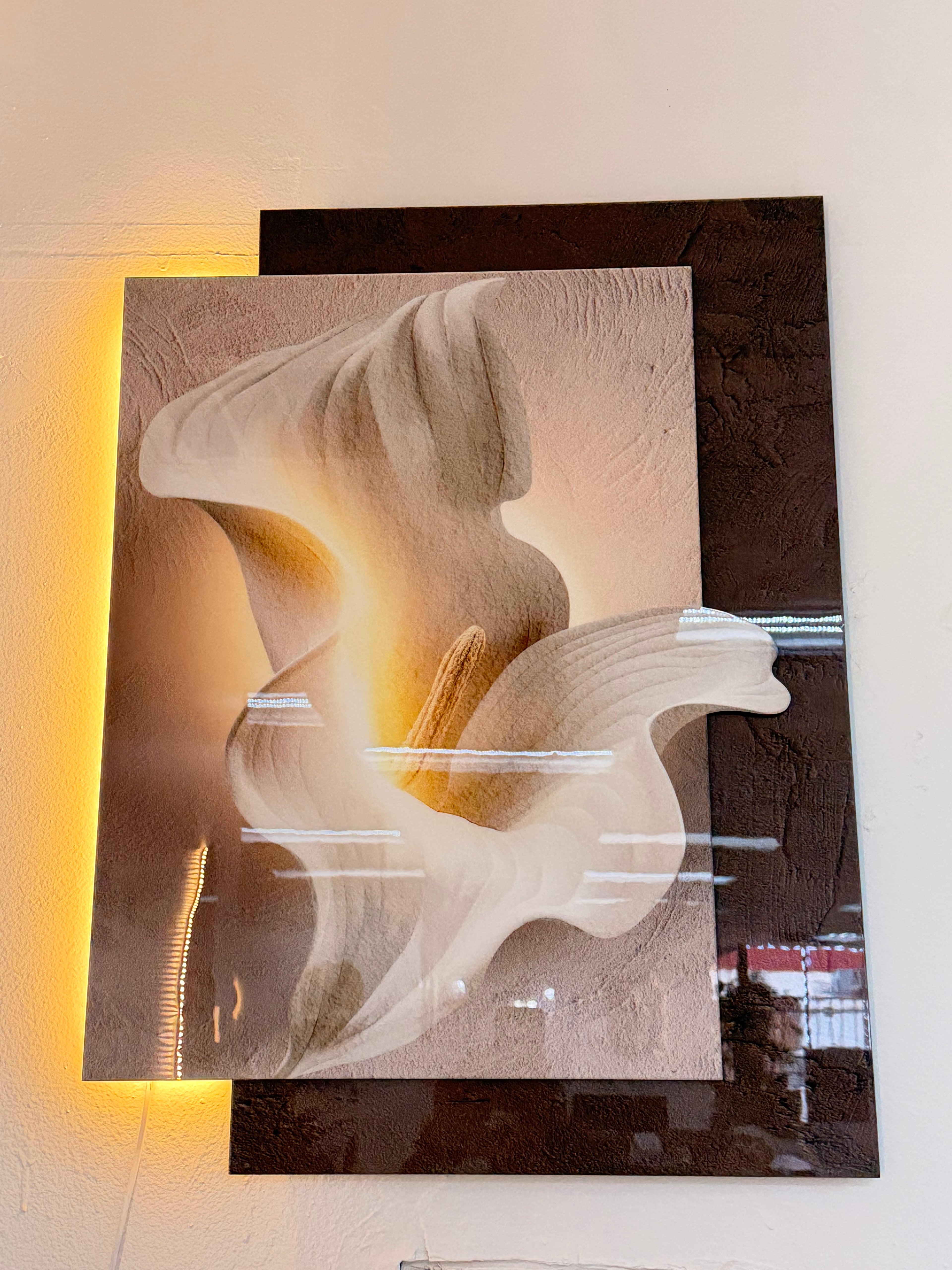 Led Wall Art Decorative Painting Double Layer Chrystal