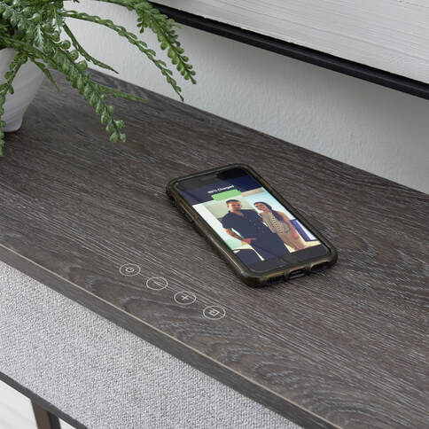A4000640 Console Sofa Table w/Speaker &amp; Charger