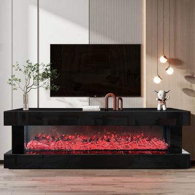 A86 A85 TV STAND W/FIREPLACE COMBINATION MEDIA CONSOLE FOR FLAT SCREEN TELEVISIONS