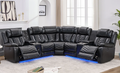 ACE26 Black Reclining Sectional **NEW ARRIVAL**