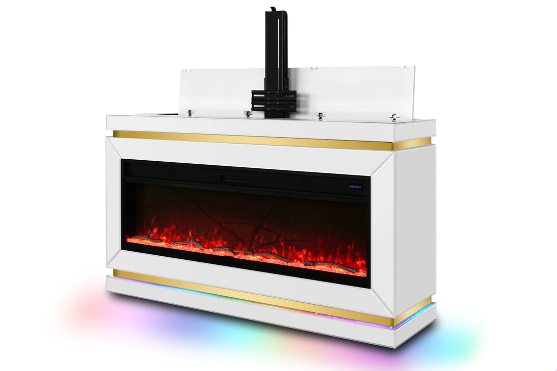 A93 A94 TV STAND W/FIREPLACE - Media Console with Electric Fireplace Insert