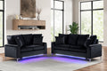 Celina Black- 2PC Sofa &amp; Loveseat Set