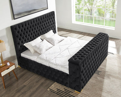 Future Black Platform Bed - Queen Only