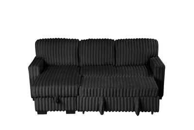 Poland Black Reversible Sectional With Pull-Out Bed (ETA 10/23)